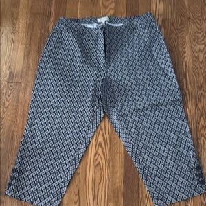 Navy and White Patterned Pants